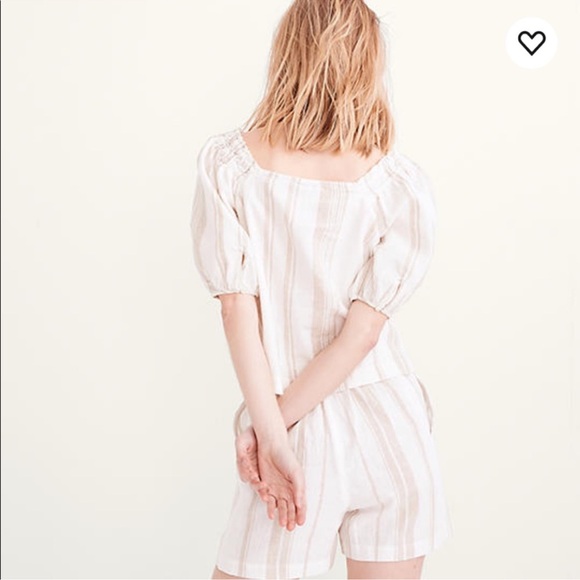 Madewell Linen-Blend Square-Neck Button-Front Top: Undyed Edition - Picture 3 of 8